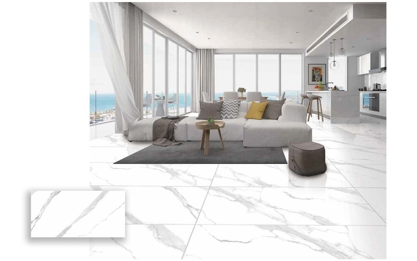 Baja Tile - Carrara Polaris Castel